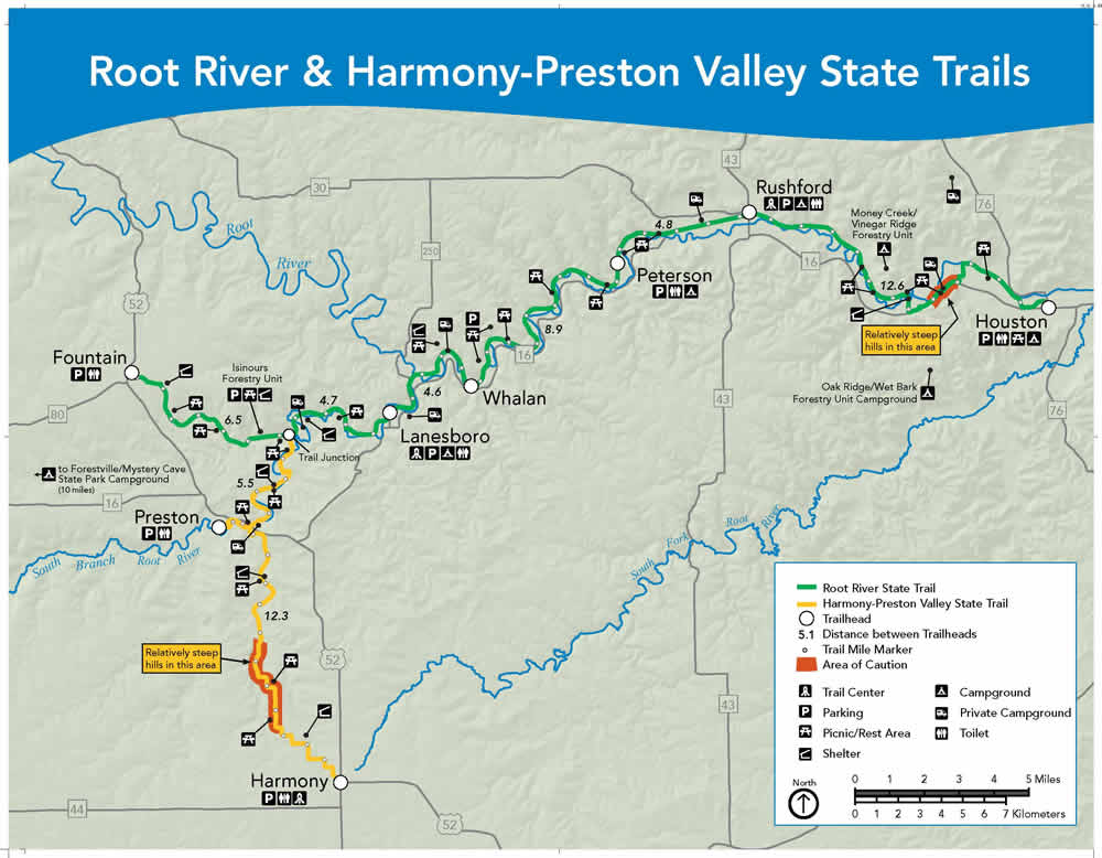 Root River Trail Map Root River State Trail System